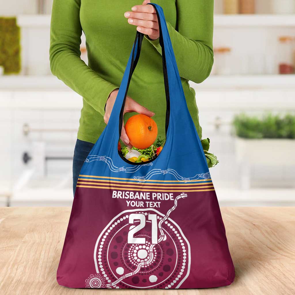 Personalised Brisbane Pride Grocery Bag The Roar of Champions - Aussie Hoodie