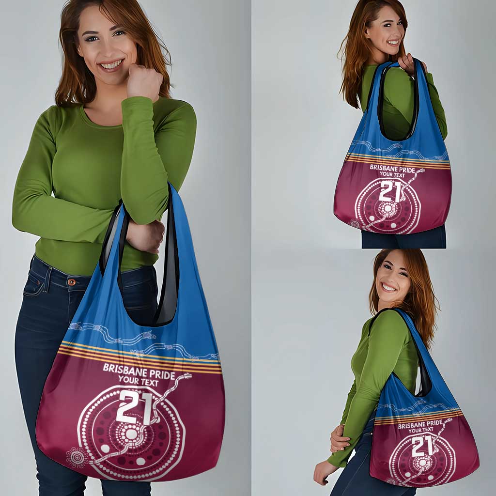 Personalised Brisbane Pride Grocery Bag The Roar of Champions - Aussie Hoodie