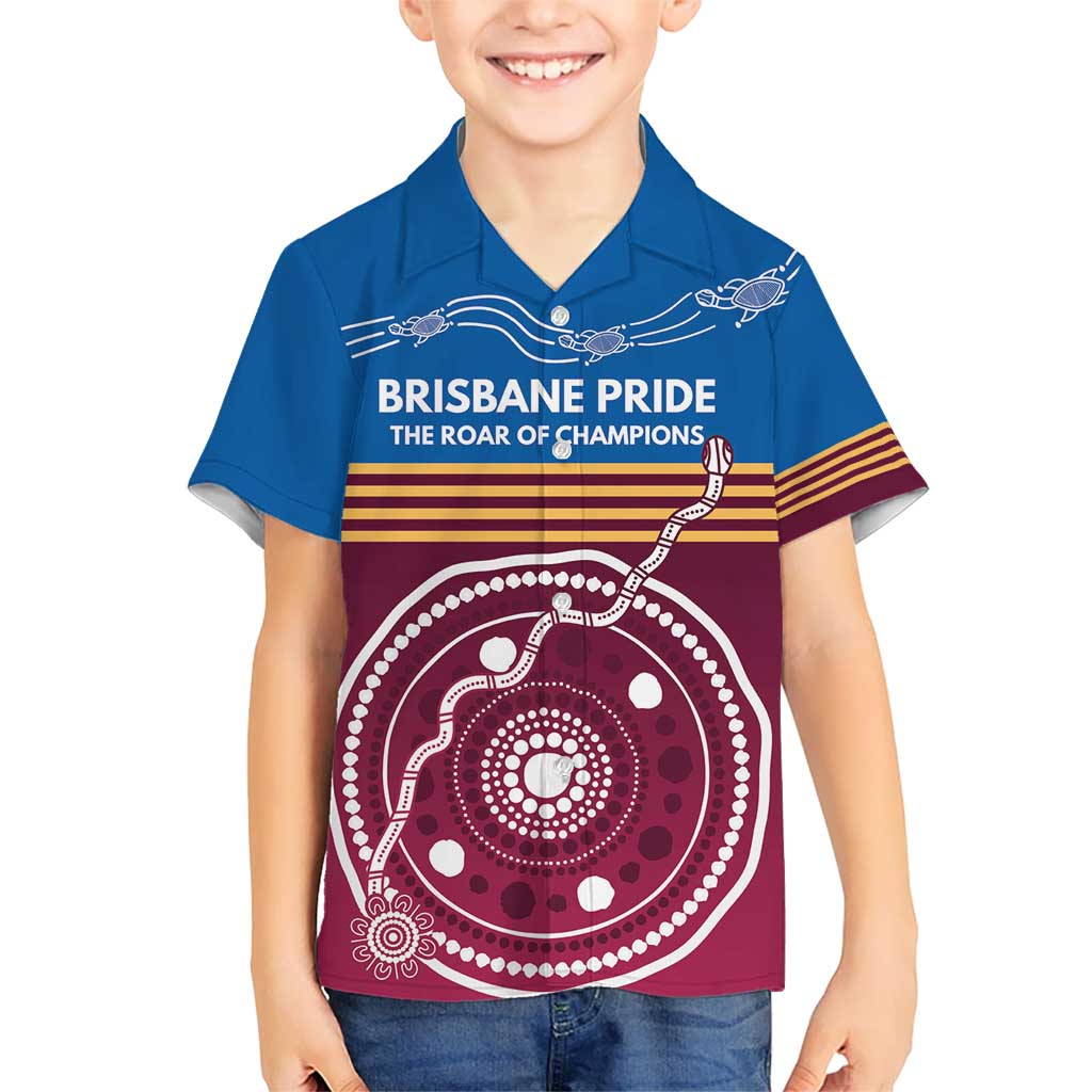 Personalised Brisbane Pride Hawaiian Shirt The Roar of Champions - Aussie Hoodie