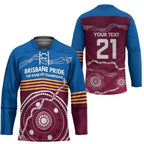 Personalised Brisbane Pride Hockey Jersey The Roar of Champions - Aussie Hoodie
