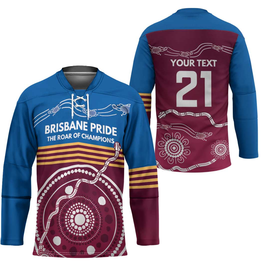 Personalised Brisbane Pride Hockey Jersey The Roar of Champions - Aussie Hoodie