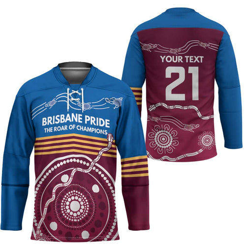 Personalised Brisbane Pride Hockey Jersey The Roar of Champions - Aussie Hoodie