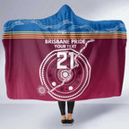 Personalised Brisbane Pride Hooded Blanket The Roar of Champions - Aussie Hoodie