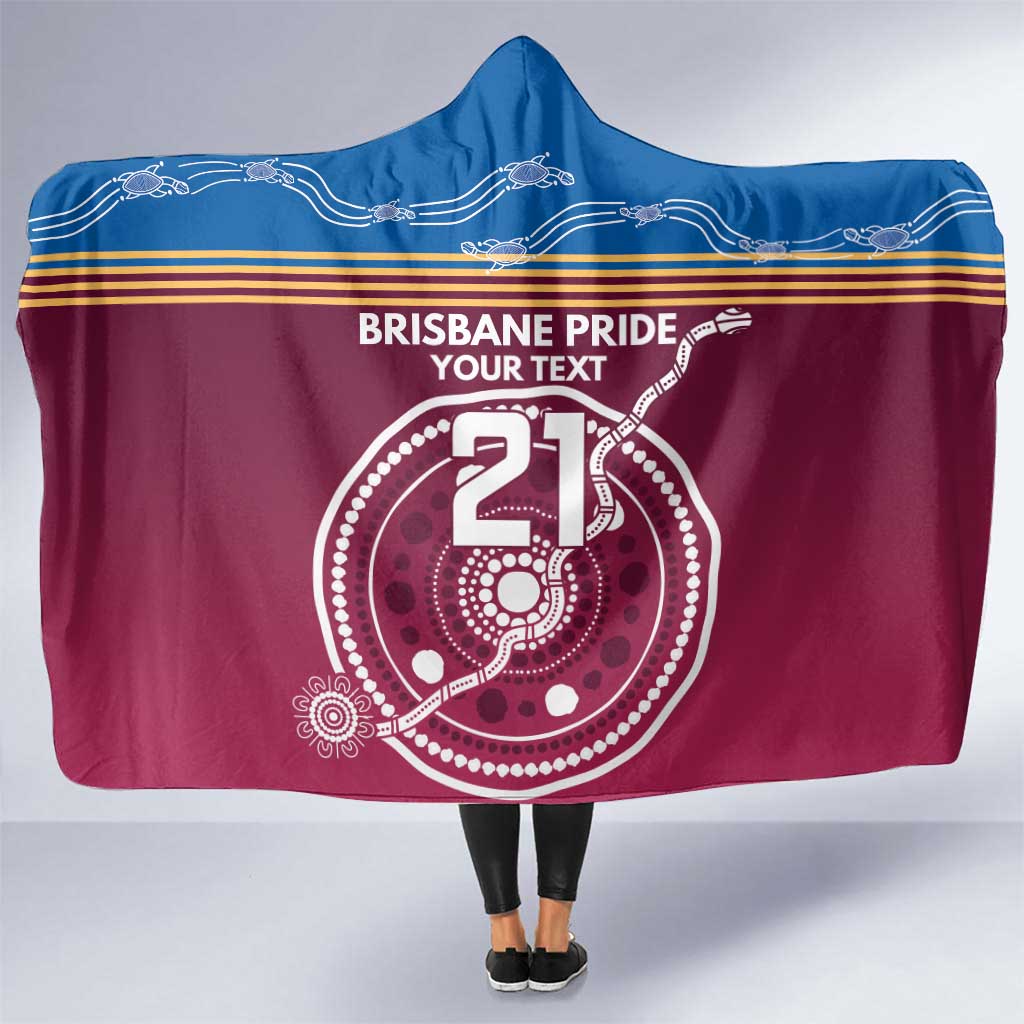 Personalised Brisbane Pride Hooded Blanket The Roar of Champions - Aussie Hoodie