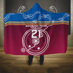 Personalised Brisbane Pride Hooded Blanket The Roar of Champions - Aussie Hoodie
