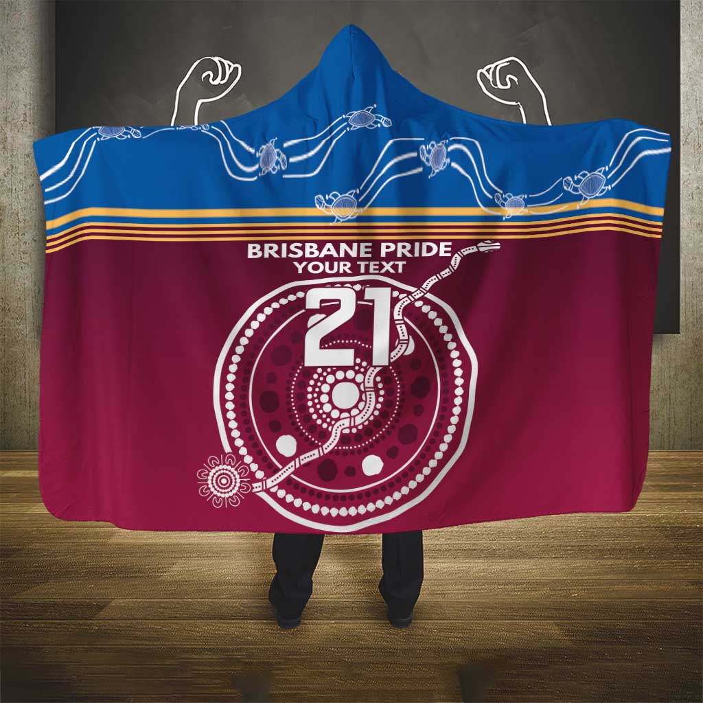 Personalised Brisbane Pride Hooded Blanket The Roar of Champions - Aussie Hoodie