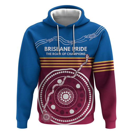 Personalised Brisbane Pride Hoodie The Roar of Champions - Aussie Hoodie