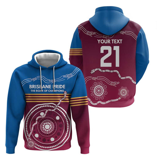Personalised Brisbane Pride Hoodie The Roar of Champions - Aussie Hoodie