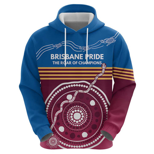 Personalised Brisbane Pride Hoodie The Roar of Champions - Aussie Hoodie