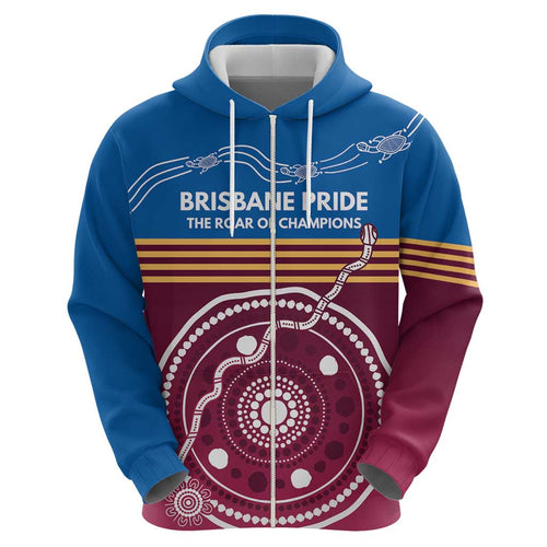 Personalised Brisbane Pride Hoodie The Roar of Champions - Aussie Hoodie