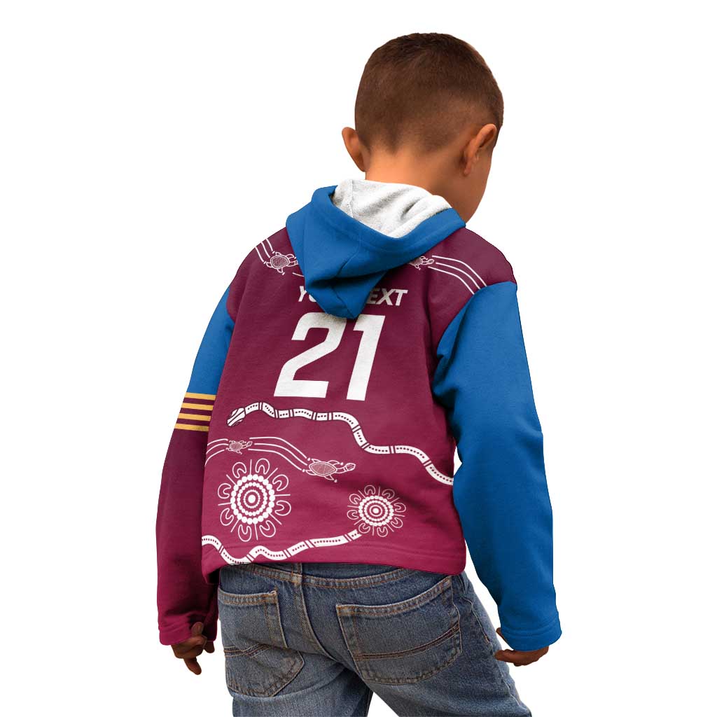 Personalised Brisbane Pride Kid Hoodie The Roar of Champions - Aussie Hoodie