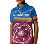 Personalised Brisbane Pride Kid Polo Shirt The Roar of Champions - Aussie Hoodie