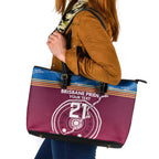 Personalised Brisbane Pride Leather Tote Bag The Roar of Champions - Aussie Hoodie