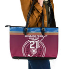 Personalised Brisbane Pride Leather Tote Bag The Roar of Champions - Aussie Hoodie