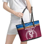 Personalised Brisbane Pride Leather Tote Bag The Roar of Champions - Aussie Hoodie