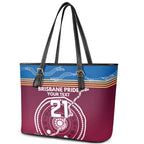 Personalised Brisbane Pride Leather Tote Bag The Roar of Champions - Aussie Hoodie