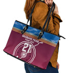 Personalised Brisbane Pride Leather Tote Bag The Roar of Champions - Aussie Hoodie