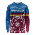 Personalised Brisbane Pride Long Sleeve Shirt The Roar of Champions - Aussie Hoodie