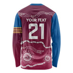 Personalised Brisbane Pride Long Sleeve Shirt The Roar of Champions - Aussie Hoodie