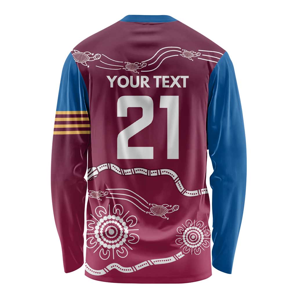 Personalised Brisbane Pride Long Sleeve Shirt The Roar of Champions - Aussie Hoodie