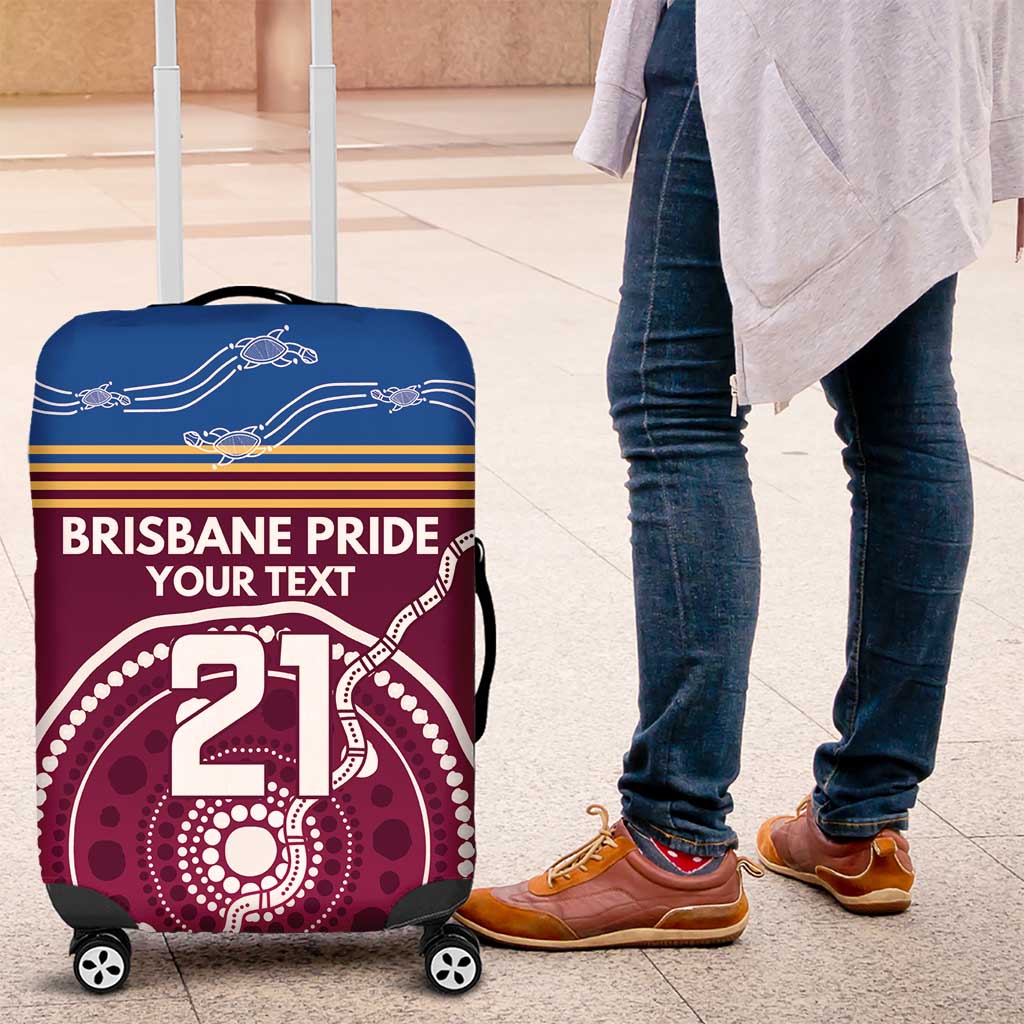 Personalised Brisbane Pride Luggage Cover The Roar of Champions - Aussie Hoodie