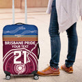 Personalised Brisbane Pride Luggage Cover The Roar of Champions - Aussie Hoodie