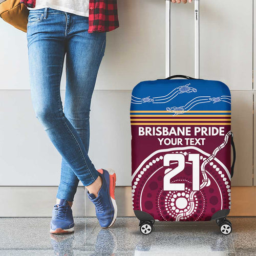 Personalised Brisbane Pride Luggage Cover The Roar of Champions - Aussie Hoodie