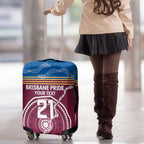 Personalised Brisbane Pride Luggage Cover The Roar of Champions - Aussie Hoodie