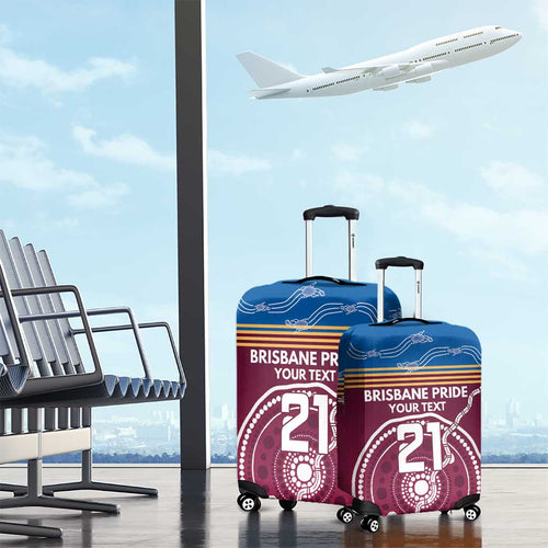 Personalised Brisbane Pride Luggage Cover The Roar of Champions - Aussie Hoodie
