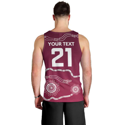 Personalised Brisbane Pride Men Tank Top The Roar of Champions - Aussie Hoodie