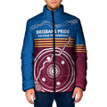 Personalised Brisbane Pride Padded Jacket The Roar of Champions - Aussie Hoodie