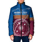 Personalised Brisbane Pride Padded Jacket The Roar of Champions - Aussie Hoodie