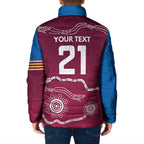 Personalised Brisbane Pride Padded Jacket The Roar of Champions - Aussie Hoodie