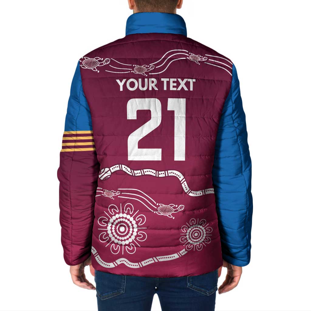 Personalised Brisbane Pride Padded Jacket The Roar of Champions - Aussie Hoodie