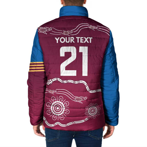 Personalised Brisbane Pride Padded Jacket The Roar of Champions - Aussie Hoodie