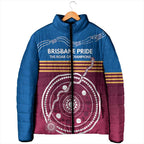Personalised Brisbane Pride Padded Jacket The Roar of Champions - Aussie Hoodie