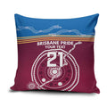Personalised Brisbane Pride Pillow Cover The Roar of Champions - Aussie Hoodie