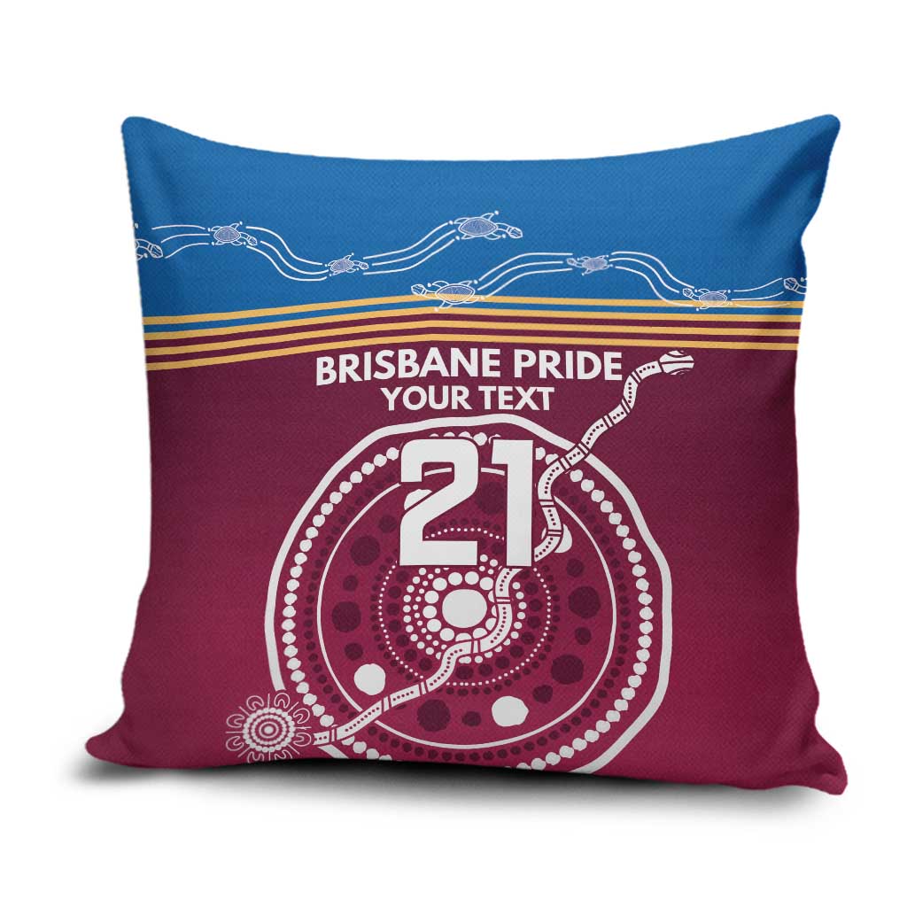 Personalised Brisbane Pride Pillow Cover The Roar of Champions - Aussie Hoodie