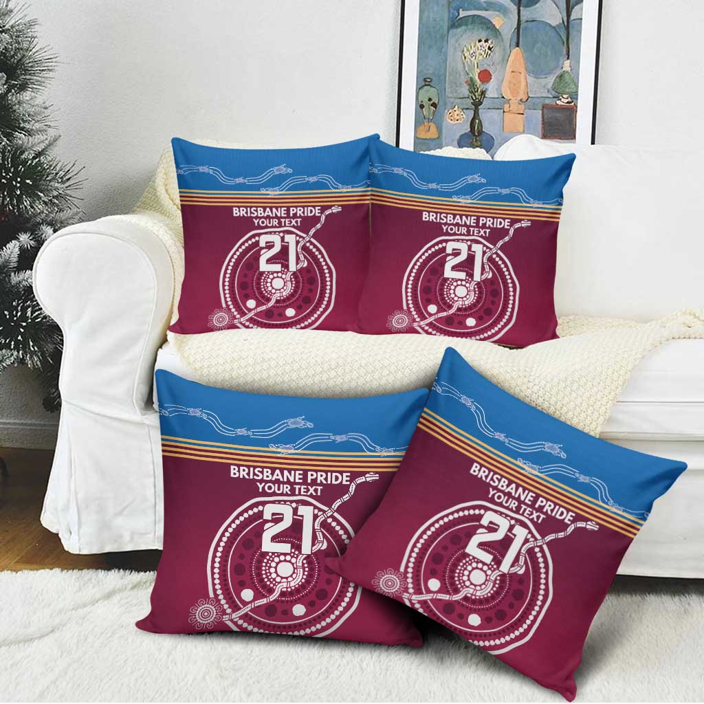Personalised Brisbane Pride Pillow Cover The Roar of Champions - Aussie Hoodie