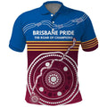 Personalised Brisbane Pride Polo Shirt The Roar of Champions - Aussie Hoodie