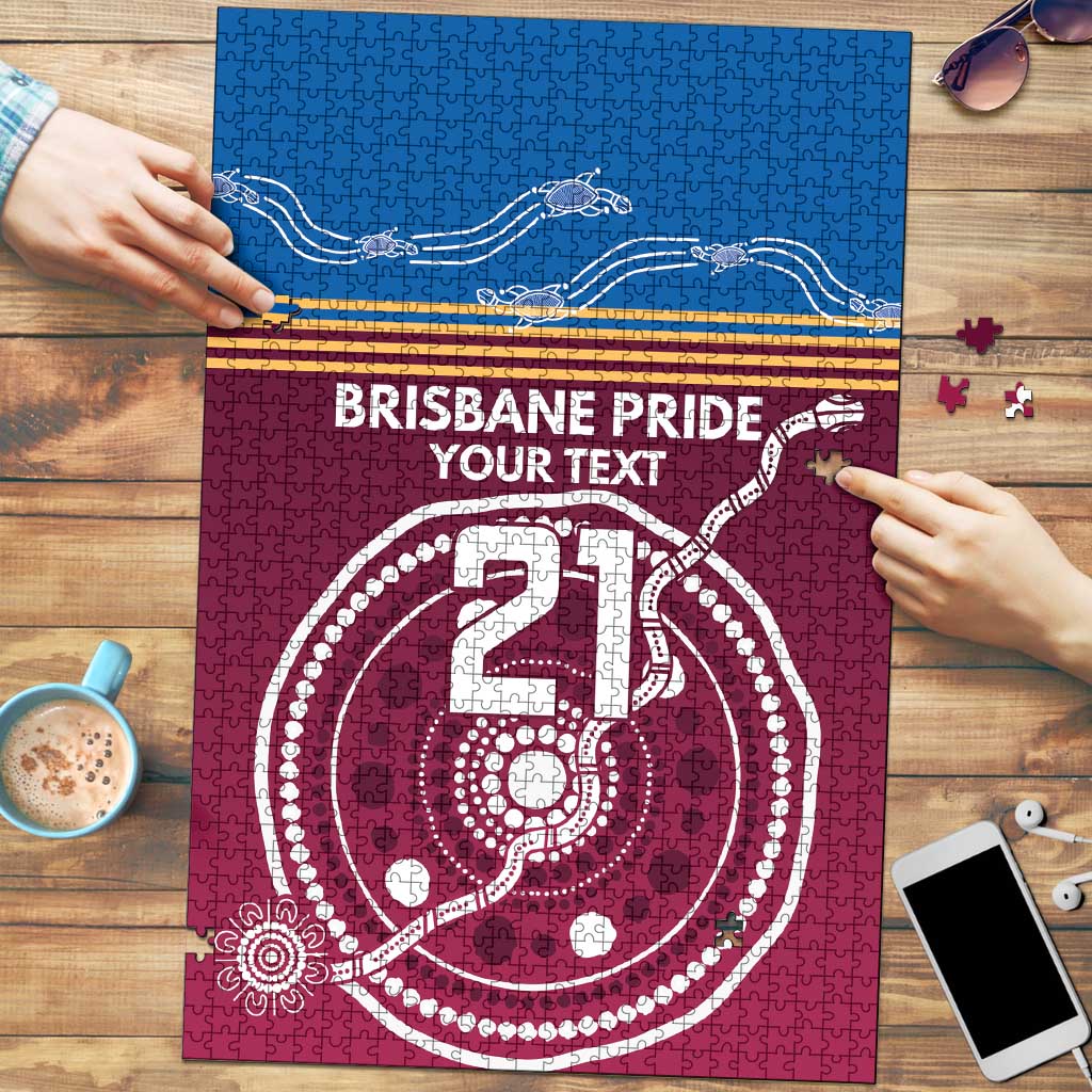Personalised Brisbane Pride Puzzle The Roar of Champions - Aussie Hoodie