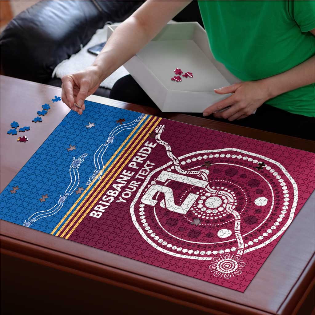 Personalised Brisbane Pride Puzzle The Roar of Champions - Aussie Hoodie