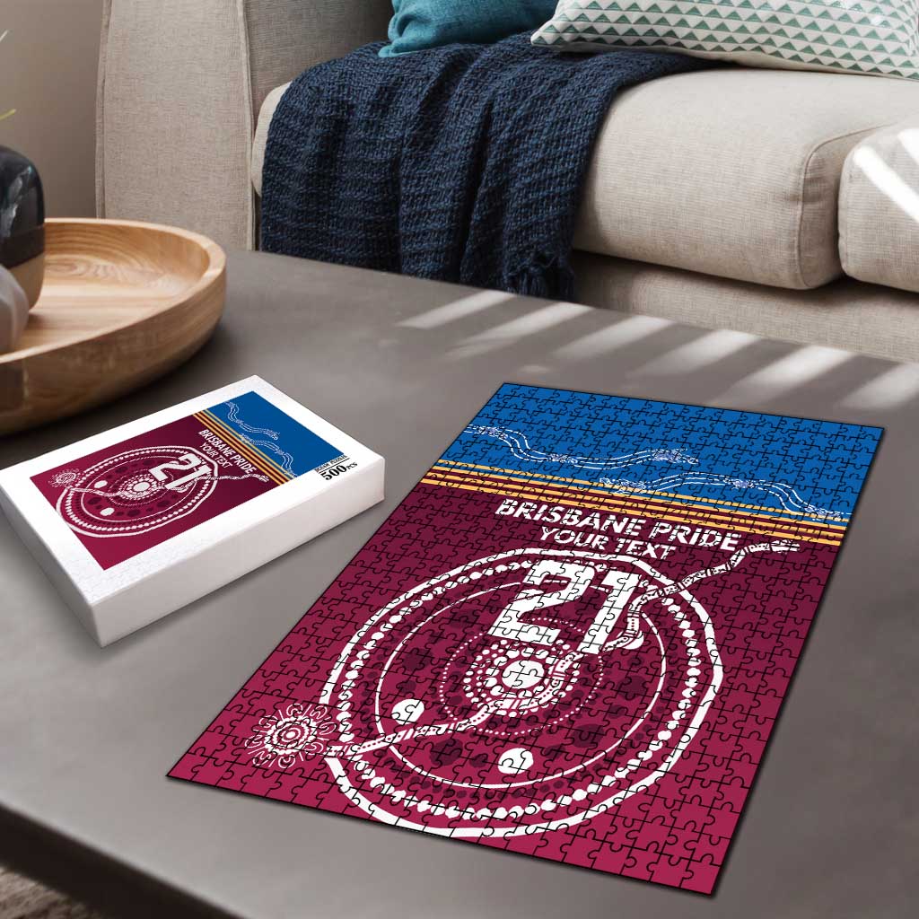 Personalised Brisbane Pride Puzzle The Roar of Champions - Aussie Hoodie