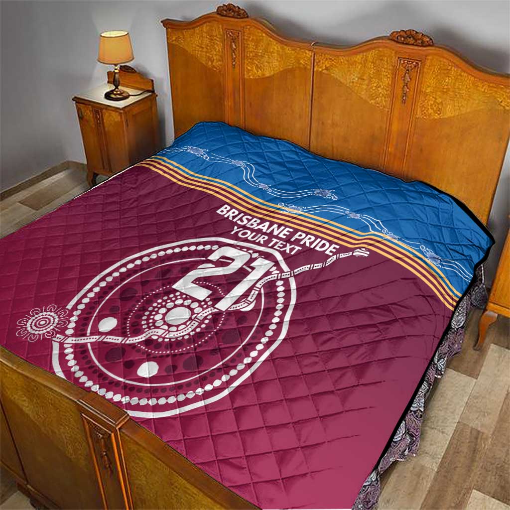 Personalised Brisbane Pride Quilt The Roar of Champions - Aussie Hoodie