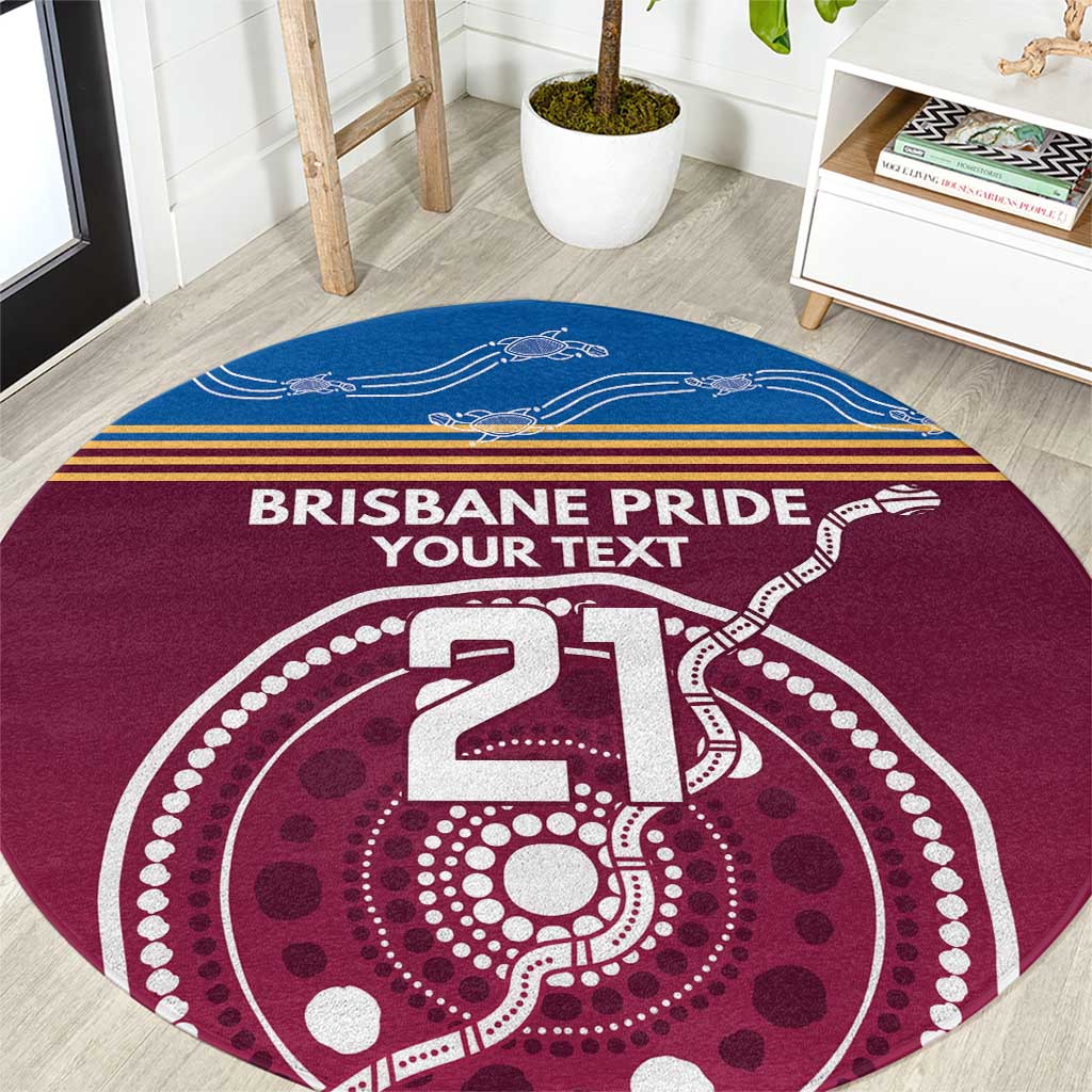 Personalised Brisbane Pride Round Carpet The Roar of Champions - Aussie Hoodie