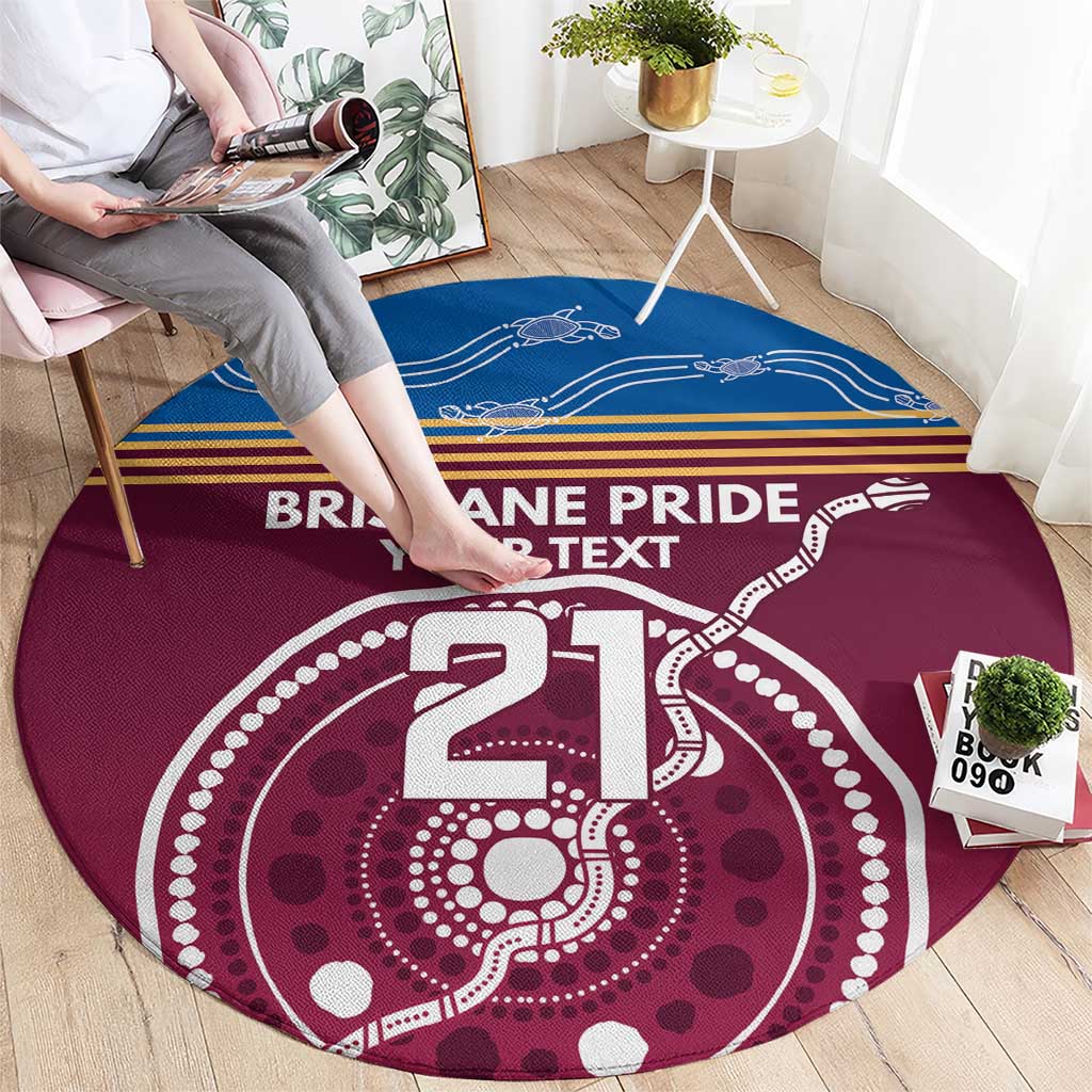 Personalised Brisbane Pride Round Carpet The Roar of Champions - Aussie Hoodie