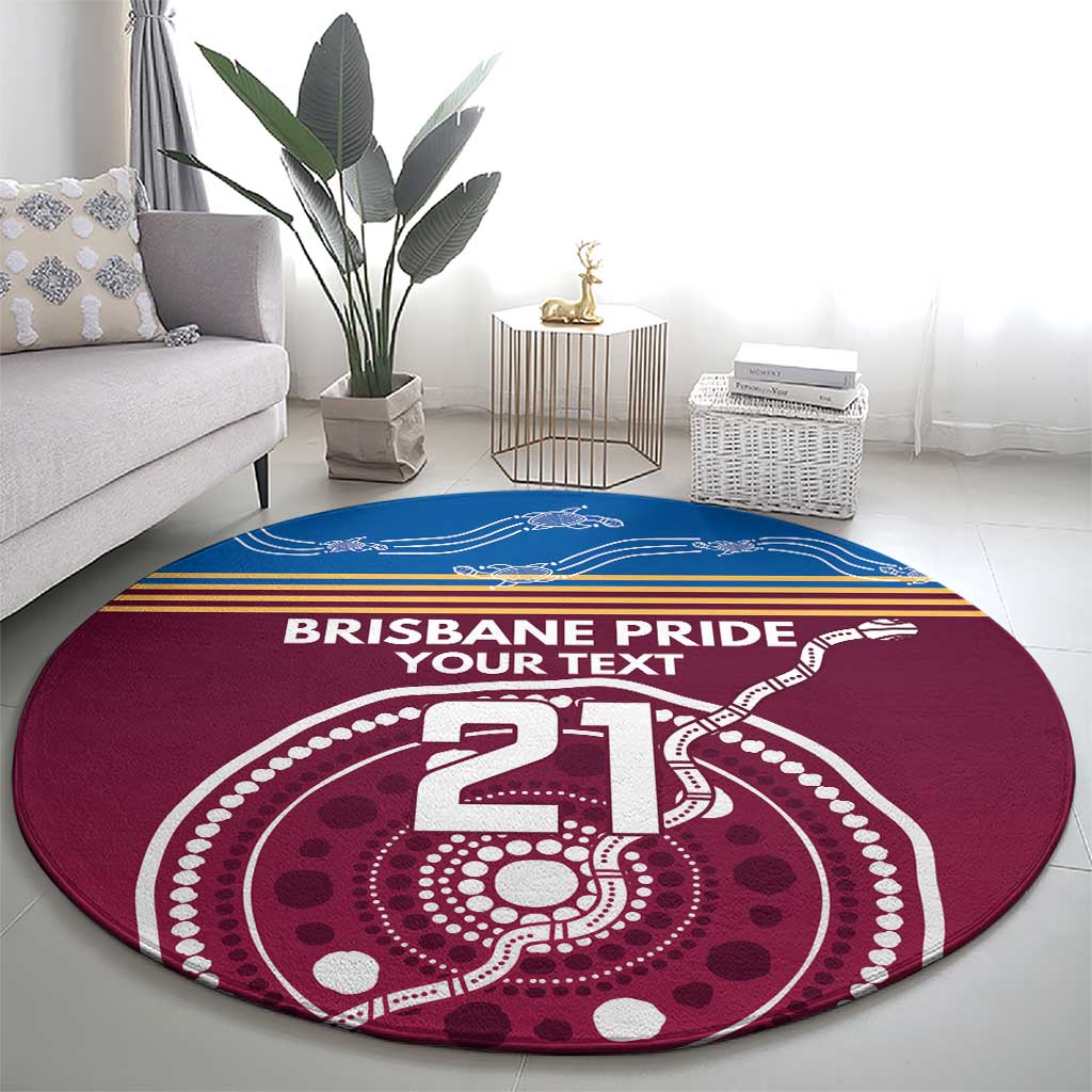 Personalised Brisbane Pride Round Carpet The Roar of Champions - Aussie Hoodie