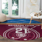 Personalised Brisbane Pride Round Carpet The Roar of Champions - Aussie Hoodie