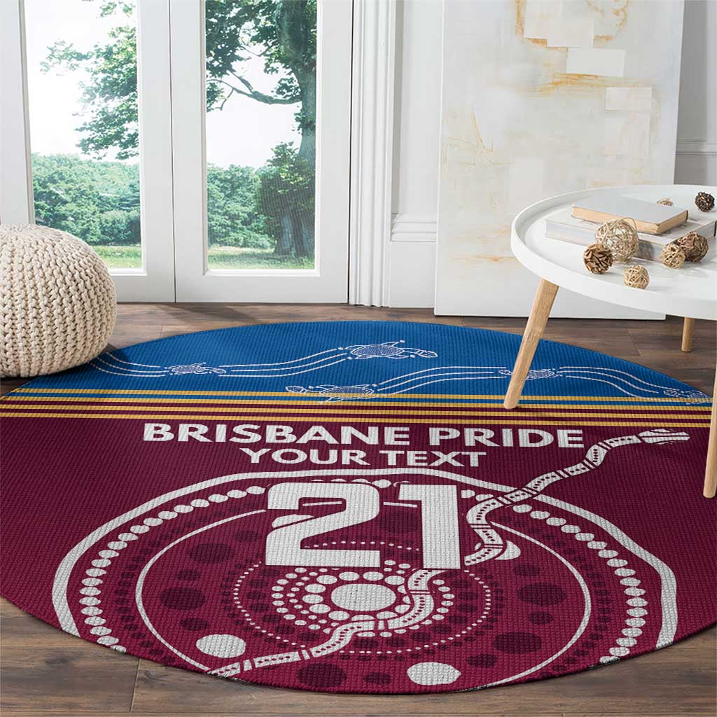 Personalised Brisbane Pride Round Carpet The Roar of Champions - Aussie Hoodie