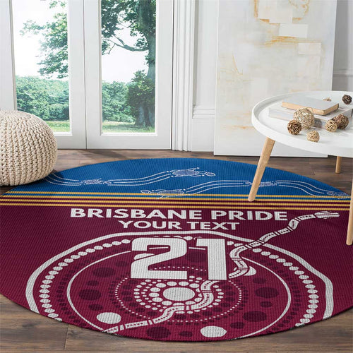 Personalised Brisbane Pride Round Carpet The Roar of Champions - Aussie Hoodie